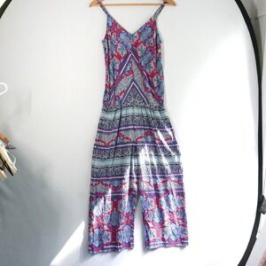 Tommy Bahama Riviera Tile Jumpsuit Wide Leg Paisley Print Casual XS Beach Resort